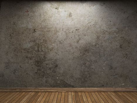 old concrete wall made in 3D graphics