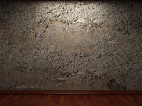 old concrete wall made in 3D graphics