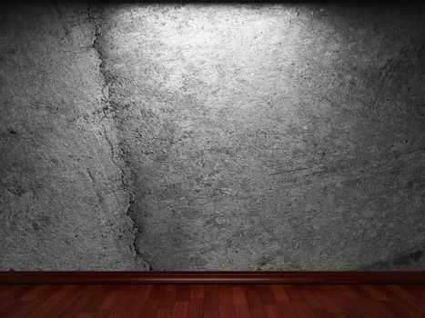 old concrete wall made in 3D graphics