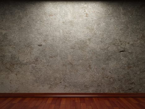 old concrete wall made in 3D graphics