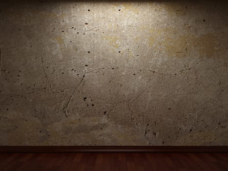 old concrete wall made in 3D graphics