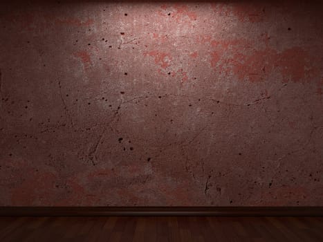 old concrete wall made in 3D graphics