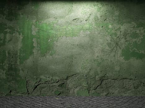 old concrete wall made in 3D graphics