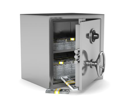 Safe on white background. Isolated 3D image
