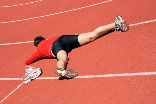 atlhetics outdoor in sport stadium