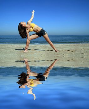 yoga on the coast and beach