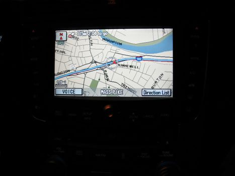 a gps navigation screen