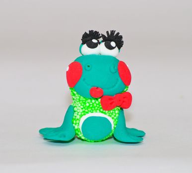 Handmade Plasticine frog