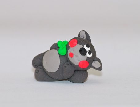 Handmade Plasticine Cat