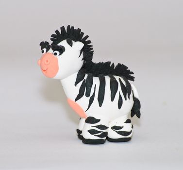 Handmade Plasticine Zebra