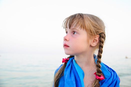 Little girl on the beach