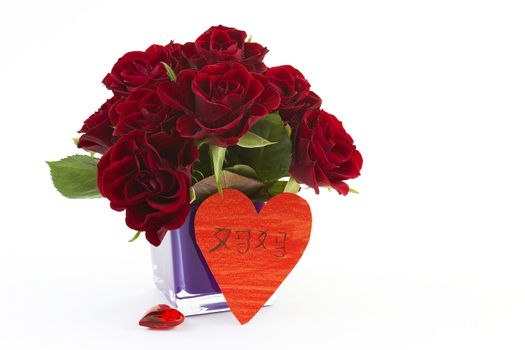 red roses and hearts