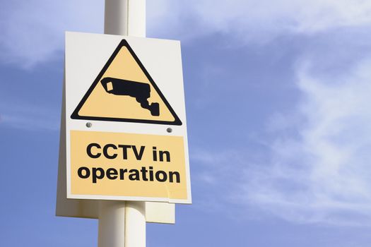 A sign informing that CCTV is in operation