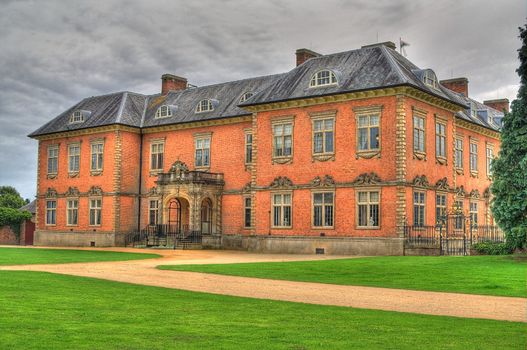 An HDR image of the seventeenth century stately home Tredegar House is a first class example of a red brick mansion