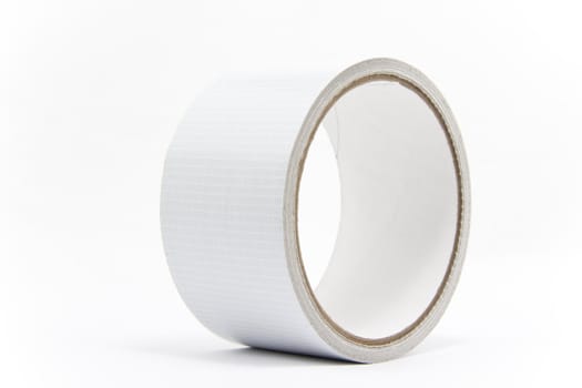 Light gray duct tape on a white background