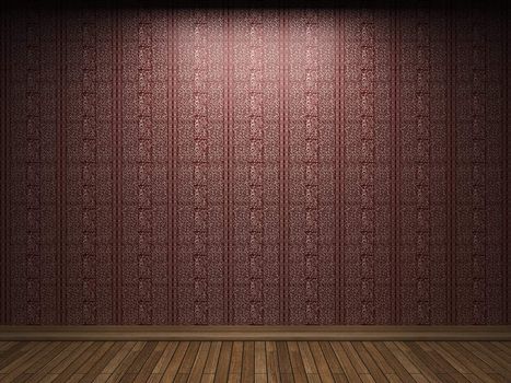 illuminated fabric wallpaper made in 3D