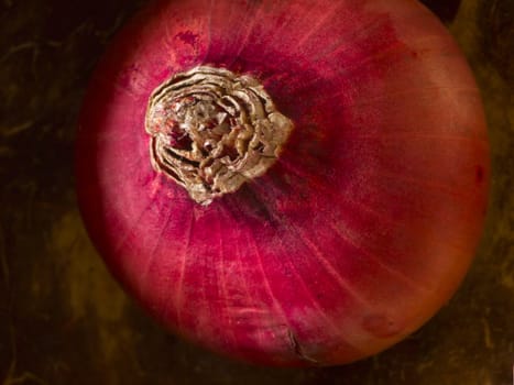 close up of a red onion