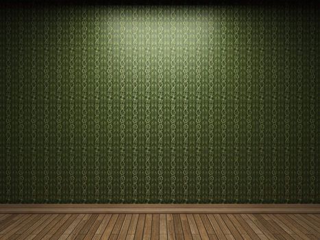 illuminated fabric wallpaper made in 3D