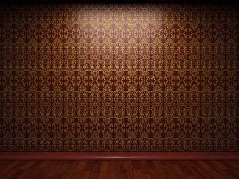 illuminated fabric wallpaper made in 3D