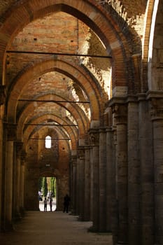 ancient, arch, architectural, architecture, europe, San Galgano, gothic, historic, Italy, landmark, medieval, Romanesque monument, ruins, tourism, carlo sarnacchioli, tourist, Tuscan cathedral, landscape,