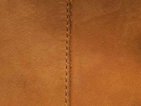 Leather texture of accessory with a seam