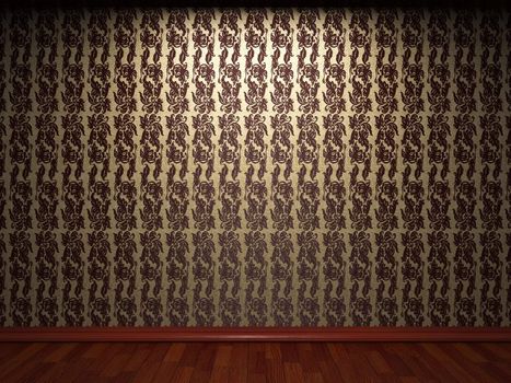 illuminated fabric wallpaper made in 3D