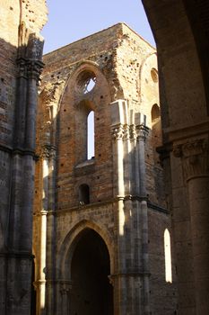 ancient, arch, architectural, architecture, europe, San Galgano, gothic, historic, Italy, landmark, medieval, Romanesque monument, ruins, tourism, carlo sarnacchioli, tourist, Tuscan cathedral, landscape,