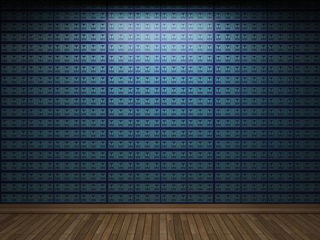 illuminated fabric wallpaper made in 3D