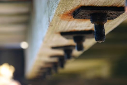 Details of an Old rusted ocean Pier 