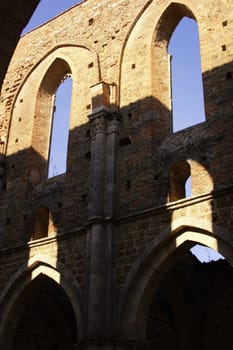 ancient, arch, architectural, architecture, europe, San Galgano, gothic, historic, Italy, landmark, medieval, Romanesque monument, ruins, tourism, carlo sarnacchioli, tourist, Tuscan cathedral, landscape,