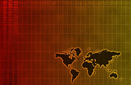 Global Business System Data as Background Wallpaper