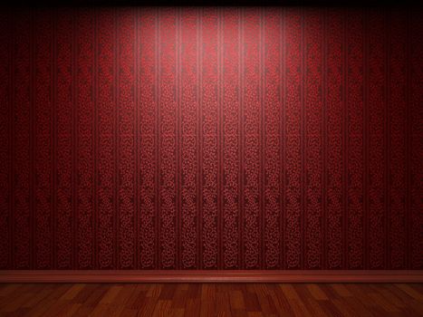 illuminated fabric wallpaper made in 3D