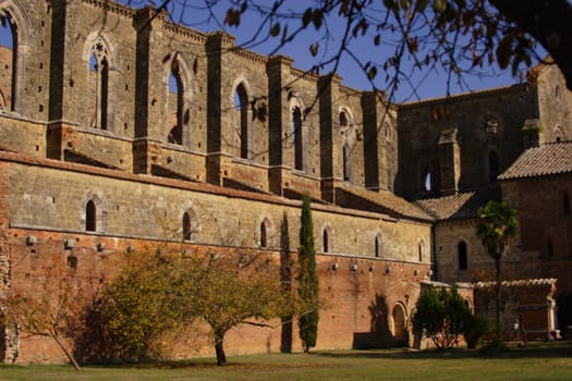 ancient, arch, architectural, architecture, europe, San Galgano, gothic, historic, Italy, landmark, medieval, Romanesque monument, ruins, tourism, carlo sarnacchioli, tourist, Tuscan cathedral, landscape,