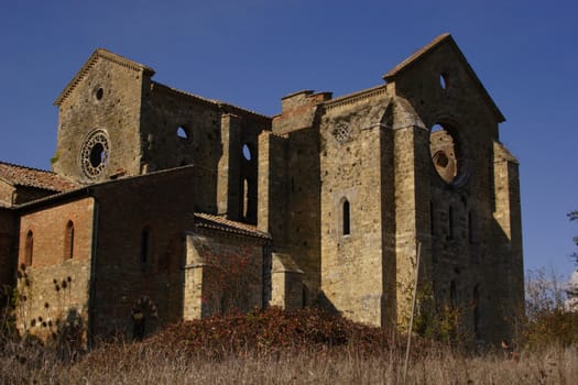 ancient, arch, architectural, architecture, europe, San Galgano, gothic, historic, Italy, landmark, medieval, Romanesque monument, ruins, tourism, carlo sarnacchioli, tourist, Tuscan cathedral, landscape,