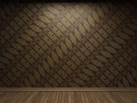 illuminated fabric wallpaper made in 3D