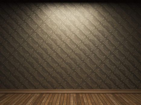 illuminated fabric wallpaper made in 3D