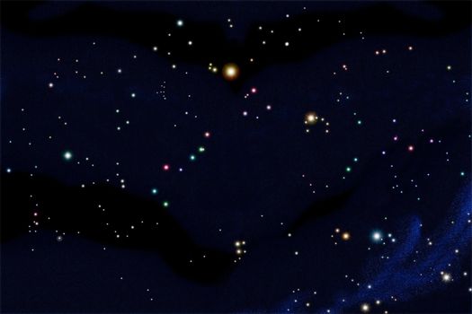 South sky star chart include 25 constellations arrange follow real position