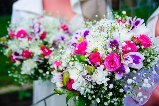 Bridal bouquet outdoors