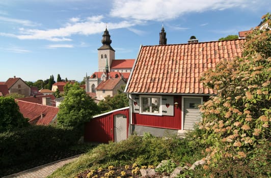 A small cottage in the medieval town of Visby.