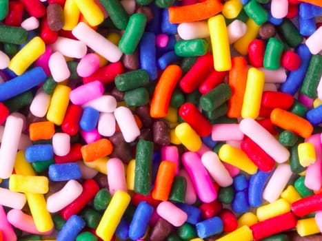 close up of multicolored sprinkles