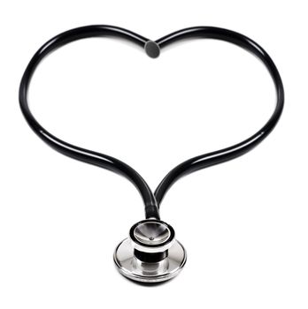Doctor's stethoscope in the form of a heart