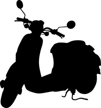 Abstract vector illustration of moped