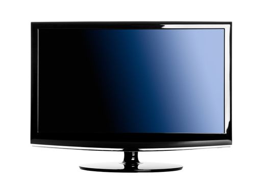 Modern lcd TV isolated over a white background