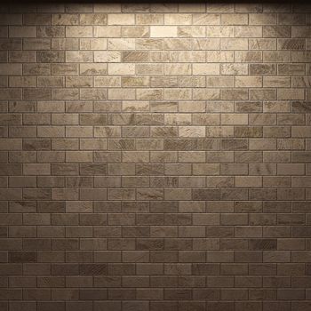 illuminated stone wall made in 3D graphics