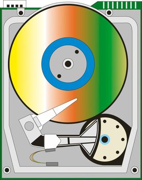 Abstract vector illustration of hard drive