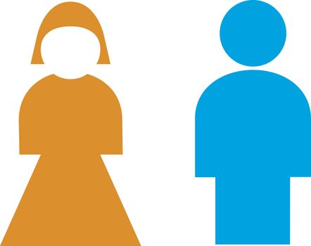 Vector Illustration: Restroom sign, male, female