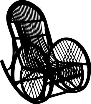 Vector illustration of armchair-rocking chair