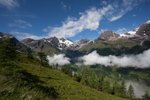 On the way over Hochtor Pass from Zell Am See is a wonderful scenic area. One can drive over the pass from Austria to Italy, an amazing natural experience.