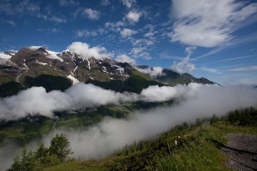 On the way over Hochtor Pass from Zell Am See is a wonderful scenic area. One can drive over the pass from Austria to Italy, an amazing natural experience.