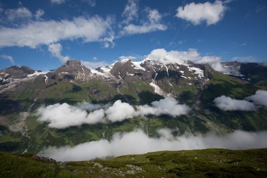 On the way over Hochtor Pass from Zell Am See is a wonderful scenic area. One can drive over the pass from Austria to Italy, an amazing natural experience.